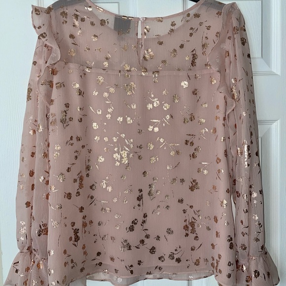 NWT Worthington Pink & Floral Blouse - Picture 2 of 4